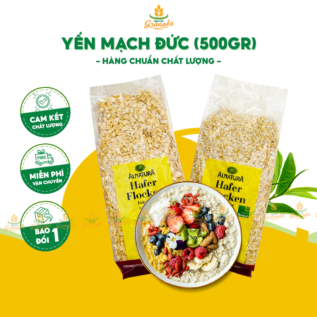 【CỰC RẺ】Combo 2 Gói Yến Mạch Đức Chuẩn Chất Lượng Cán Dẹp/Cán Vỡ - (Hạt Ngon)