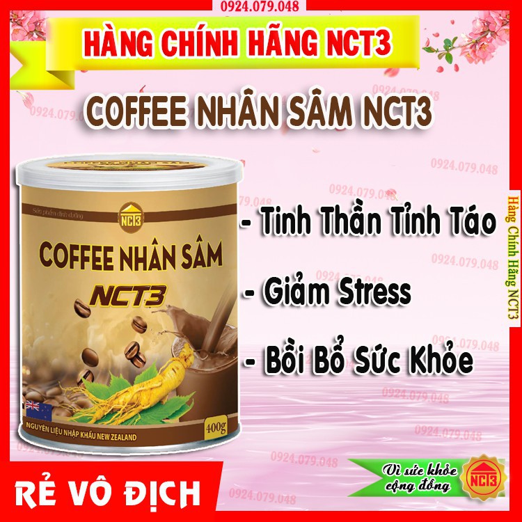 ( Rẻ vô địch ) Cà Phê Nhân Sâm - Giảm Cân, Tỉnh Táo 400g [ Sản phẩm công ty NCT3 ]