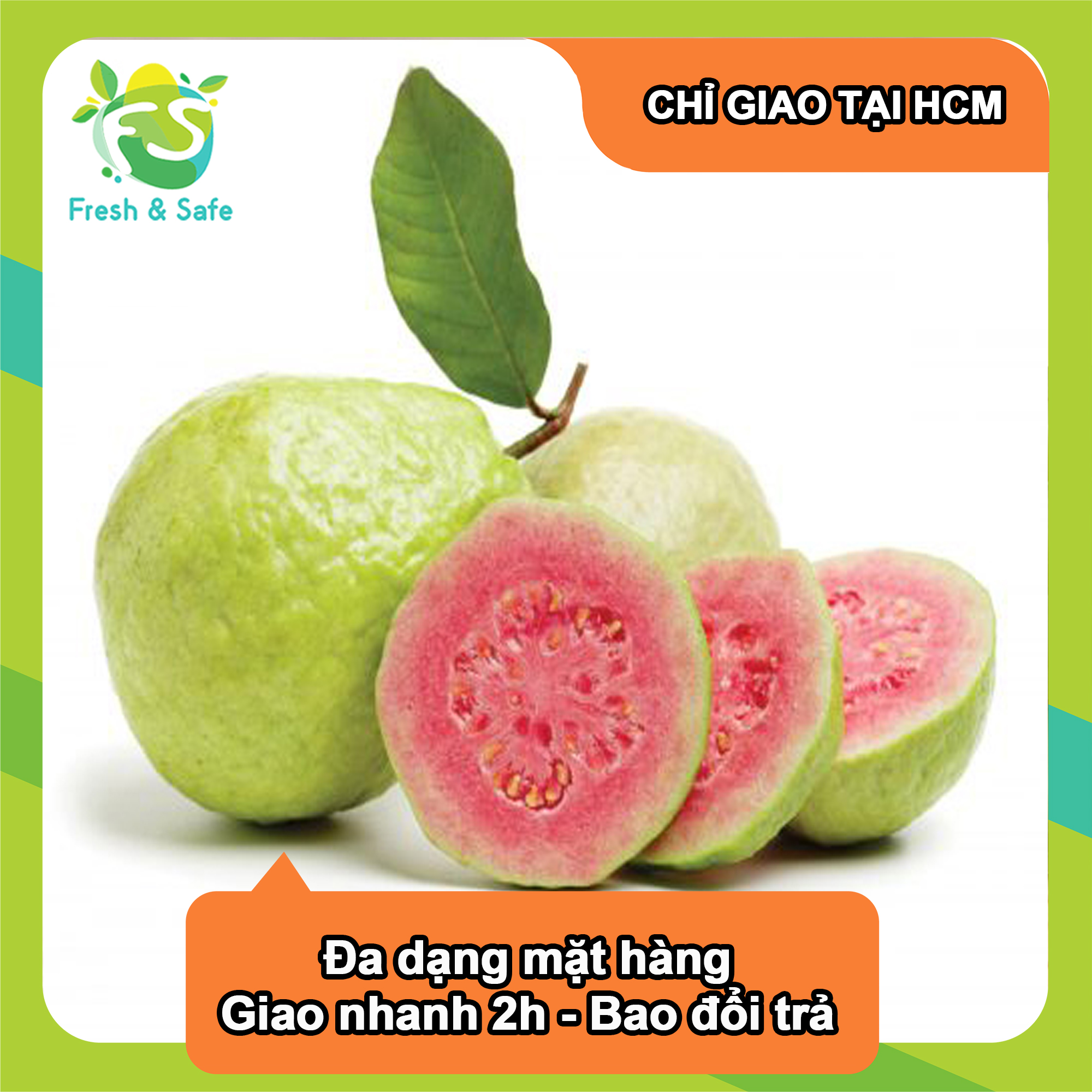 Ổi trân châu ruột đỏ - 1kg