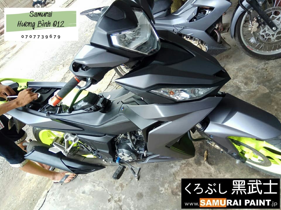 [COMBO] Sơn xịt Samurai màu Xám Kim Loại - K414 cao cấp tiện lợi và dễ dàng sử dụng - Hương Bình Q12 Painting shop