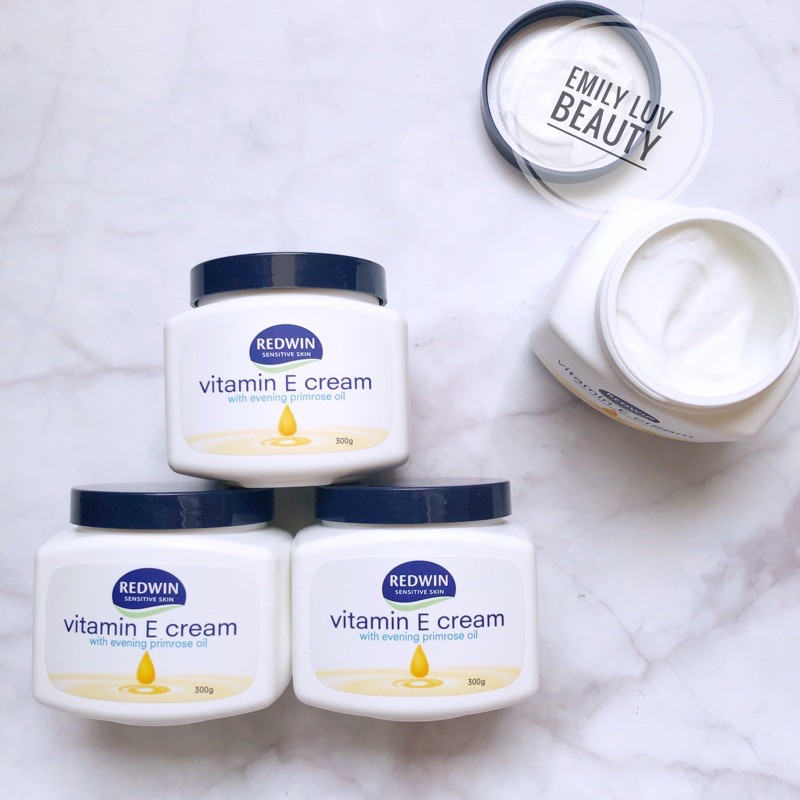 Kem dưỡng vitamin E & dầu hoa anh thảo Redwin 300g