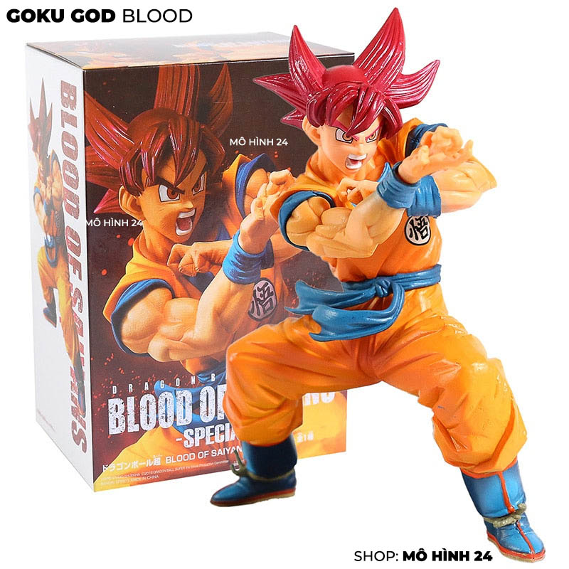 Mô hình nhân vật đồ chơi Goku God Blood of Saiyans special VI dragon ball figure super god SONGOKU