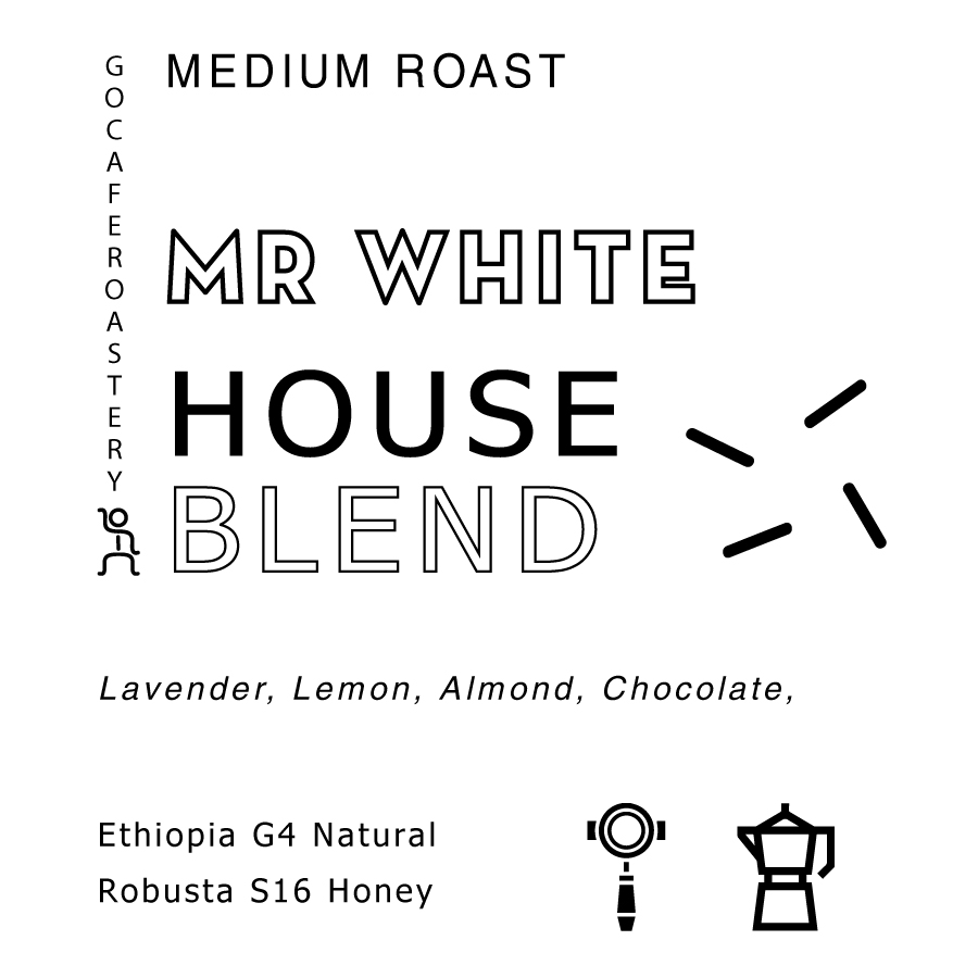 House blend espresso, cà phê blend mr white - g.o cafe roastery