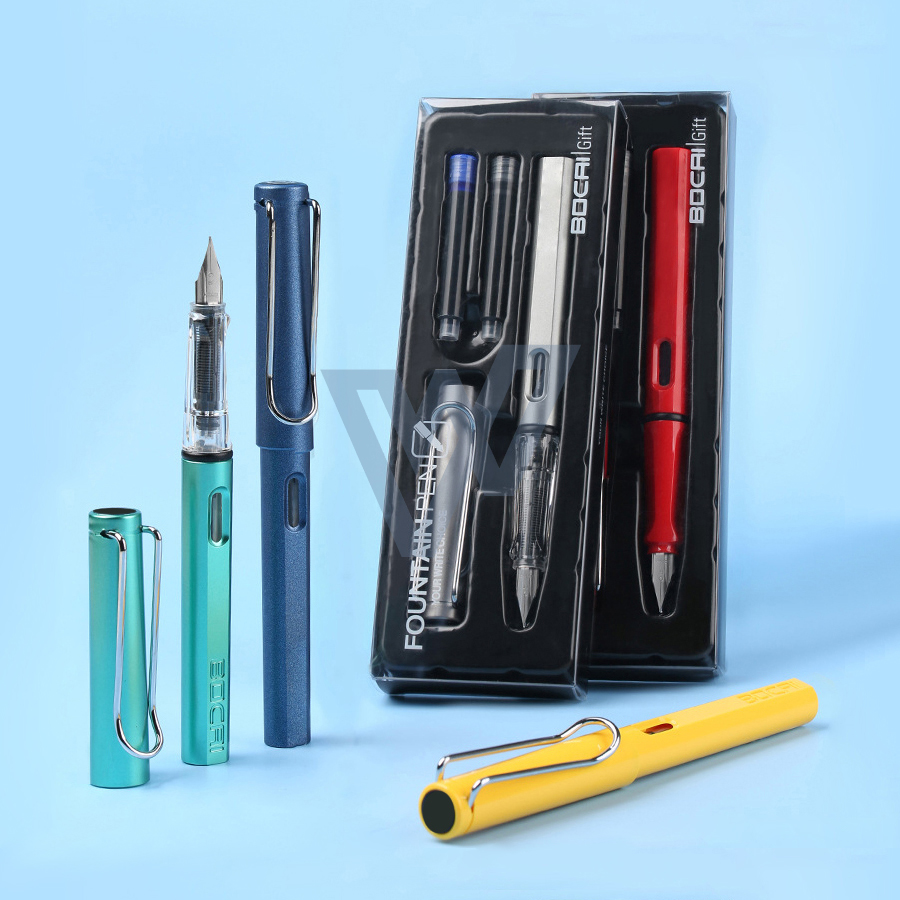 Bút máy chính hãng BOCAI ngòi EF(0.38mm), bút mực ngòi trơn, nhẹ, kiểu dáng sang trọng thích hợp cho nhân viên vân phòng và các bạn học sinh