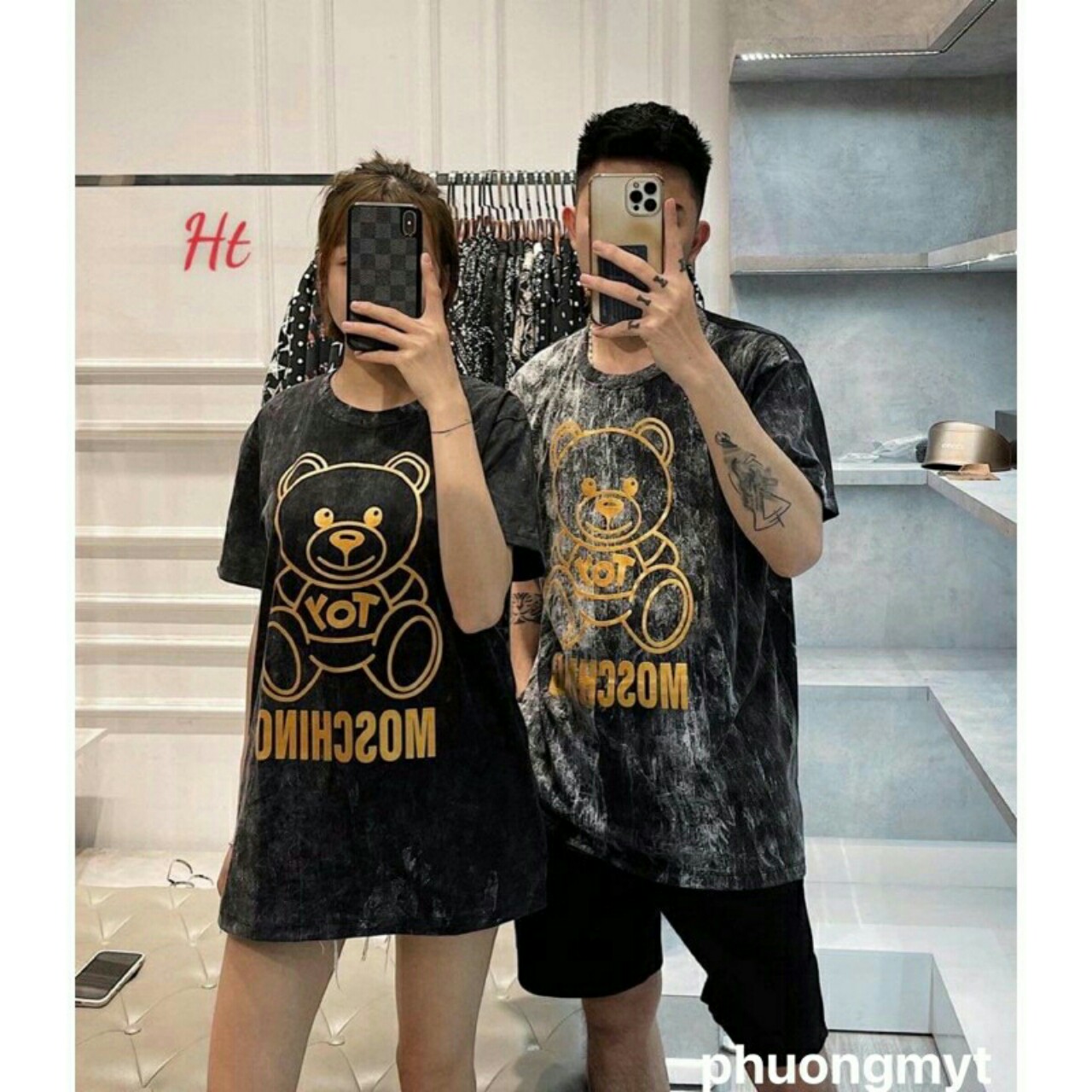 Áo loang gấu vàng ht12