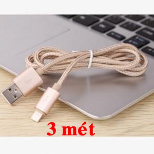 Dây sạc iphone 5 dài 3 mét dây dù