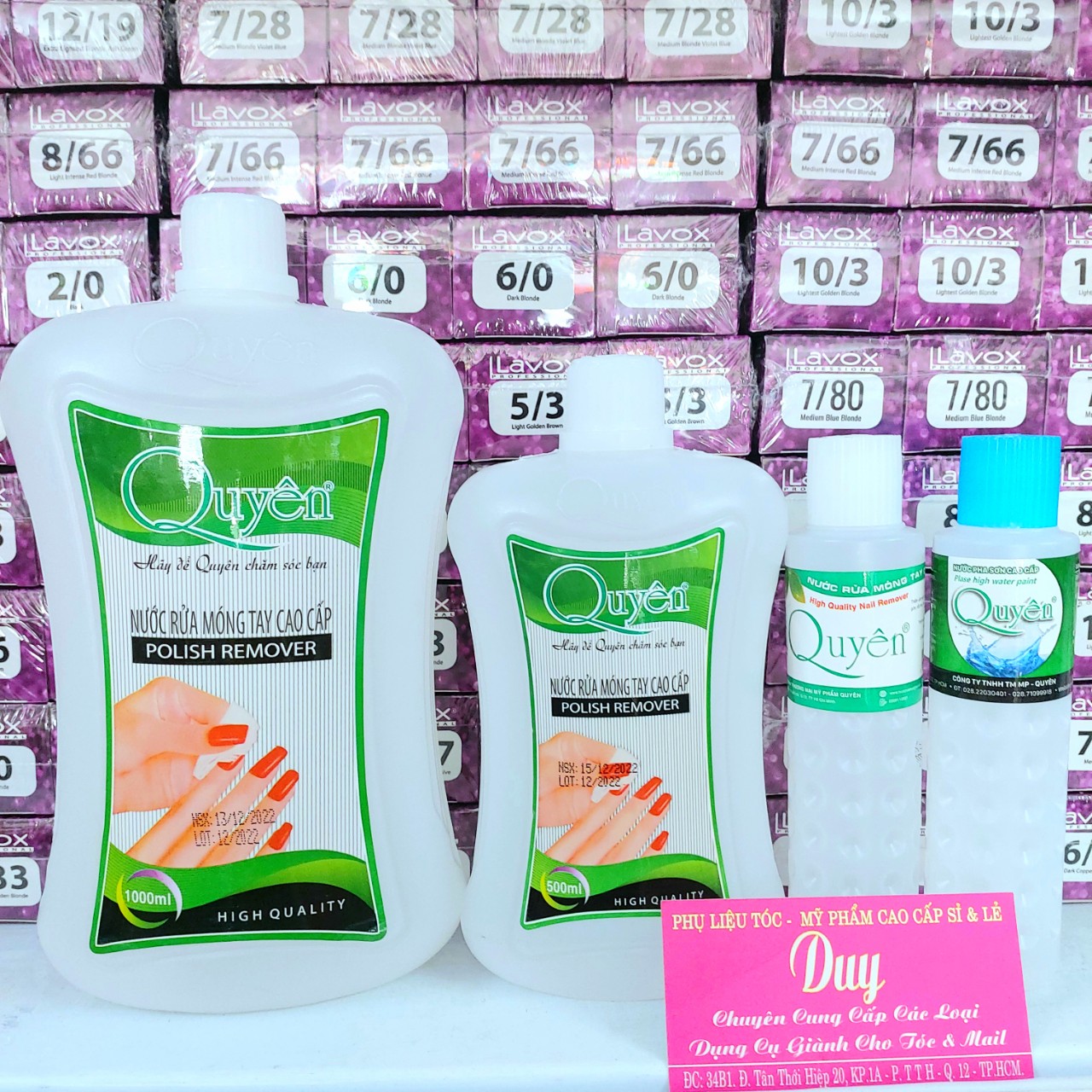 Nước rửa móng - axeton - quyên - hàng loại 1 cao cấp 1000ml & 500ml & 125ml