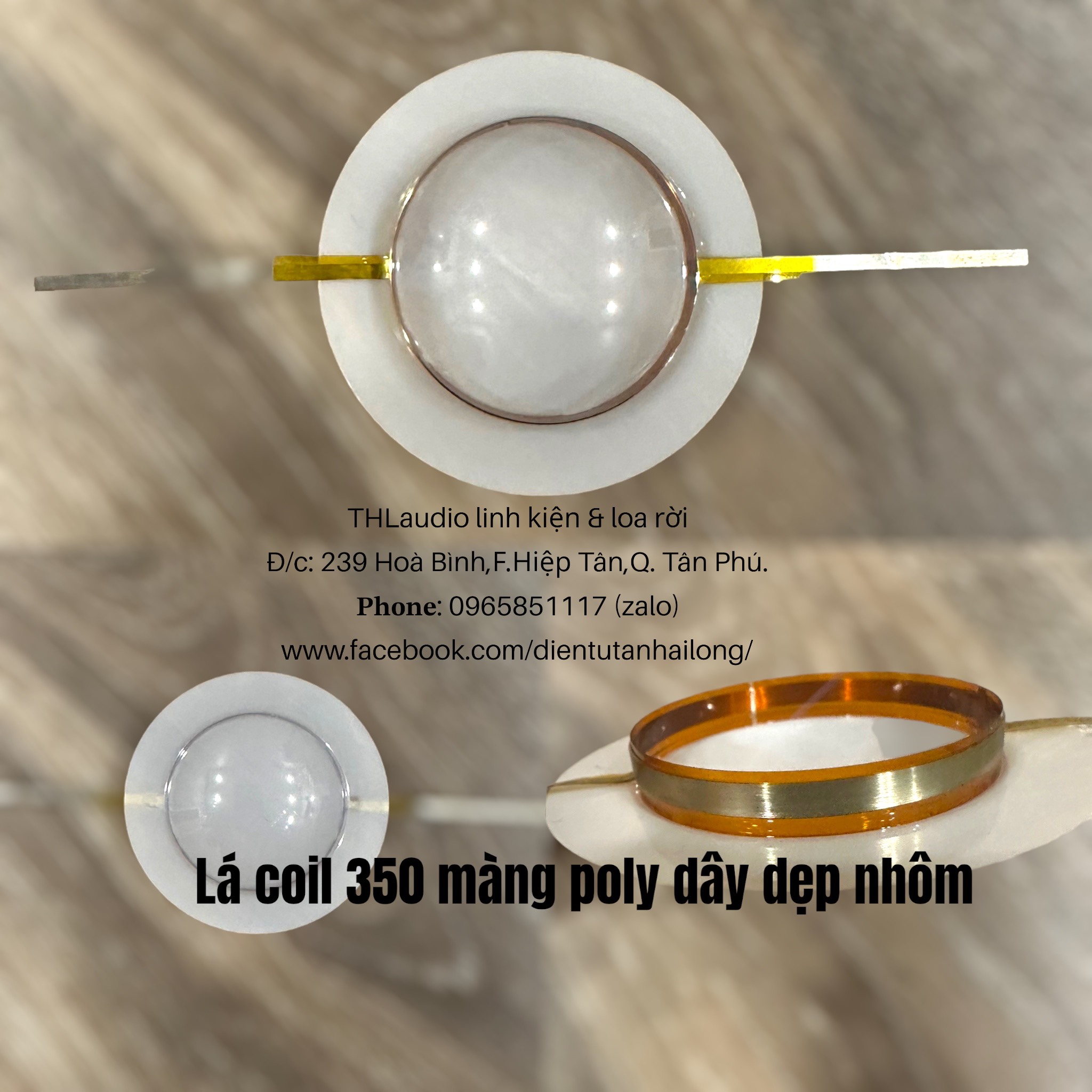 Lá Coil loa Treble 350 dây tròn và dây dẹp