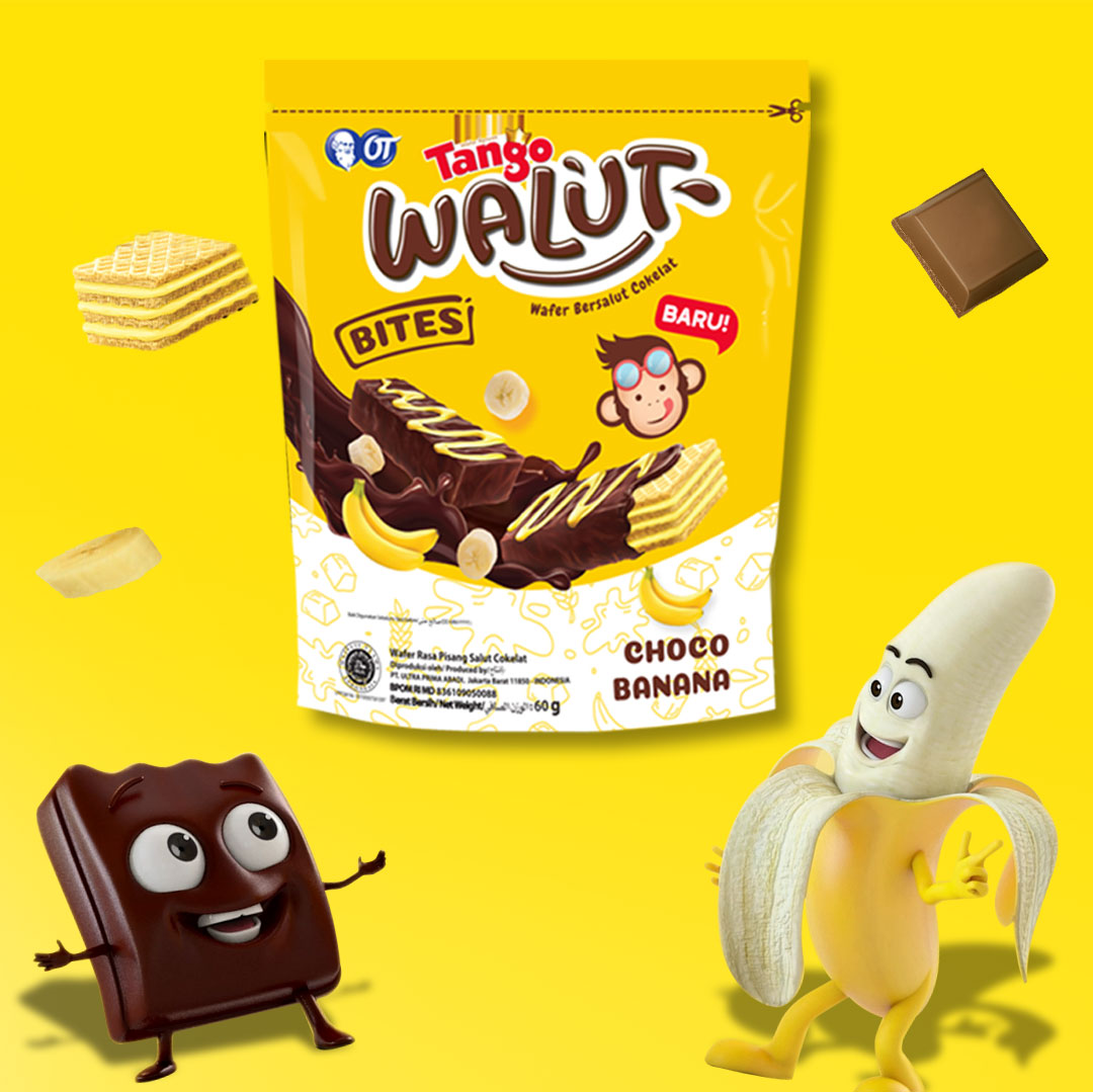 BÁNH XỐP PHỦ SOCOLA TANGO WALUS CHUỐI 60GR