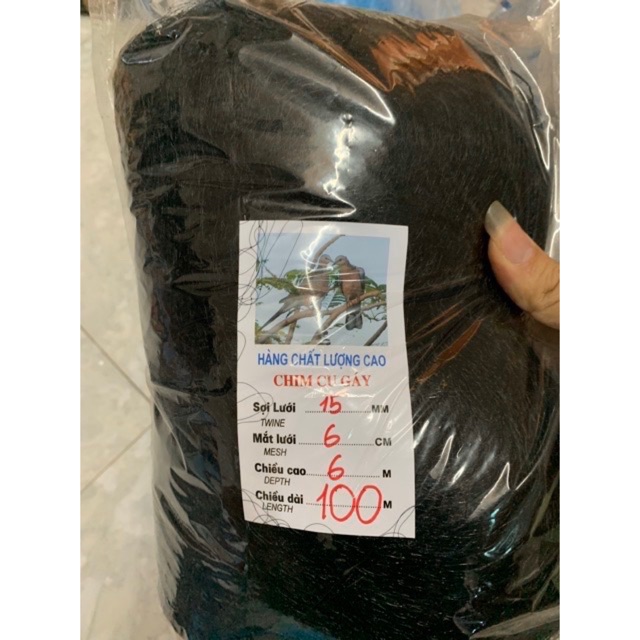 Lưới bắt chim 6cm cao 6m dài 100m bắt cu gáy bắt các loại chim to hàng thái lan cực nhậy