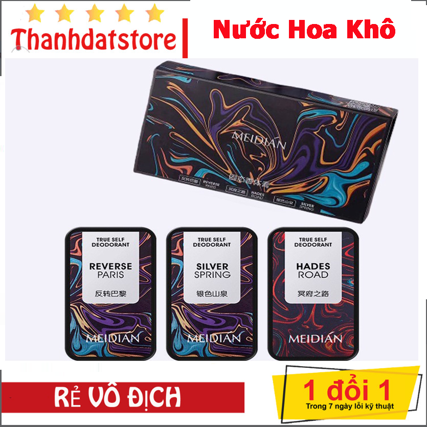 Nước Hoa Nam Nữ dạng sáp khô Median chính hãng unisex ngọt nhẹ thơm lâu Set 3 mùi