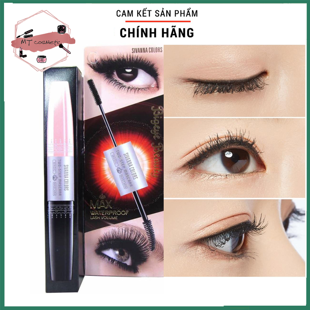 [CHÍNH HÃNG] Mascara không thấm nước dày và tơi mi 2 đầu Sivanna cho đôi mắt thêm lung linh