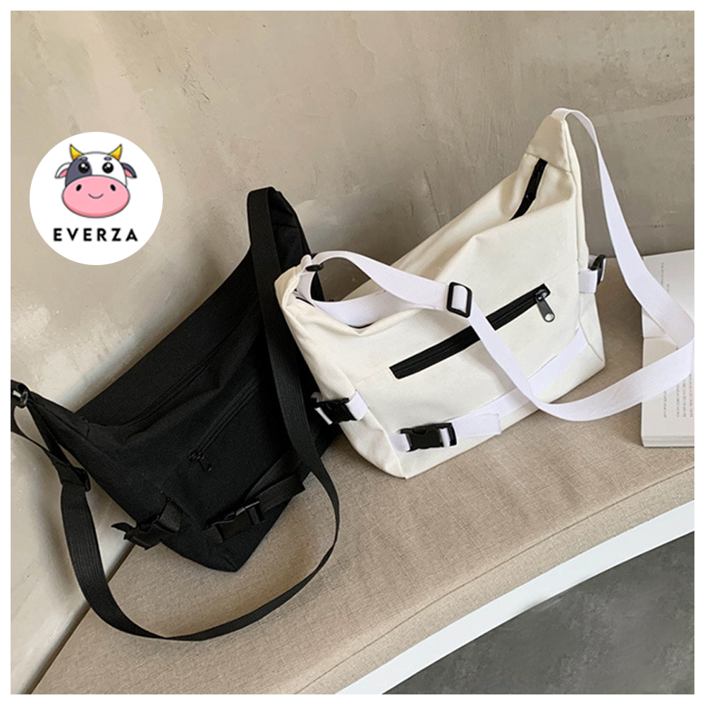 Túi Đeo Chéo Canvas Cỡ Lớn Đựng Sách Vở Nhiều Ngăn Tiện Dụng Cho Học Sinh Sinh Viên Đi Học Đi Chơi