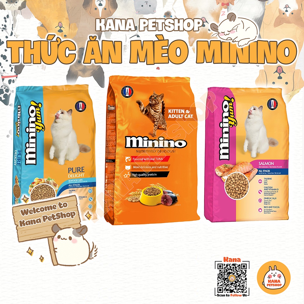 Thức ăn cho mèo minino 🐹freeship🐹 480gr minino tuna - minino cá ngừ cam dành cho mèo .