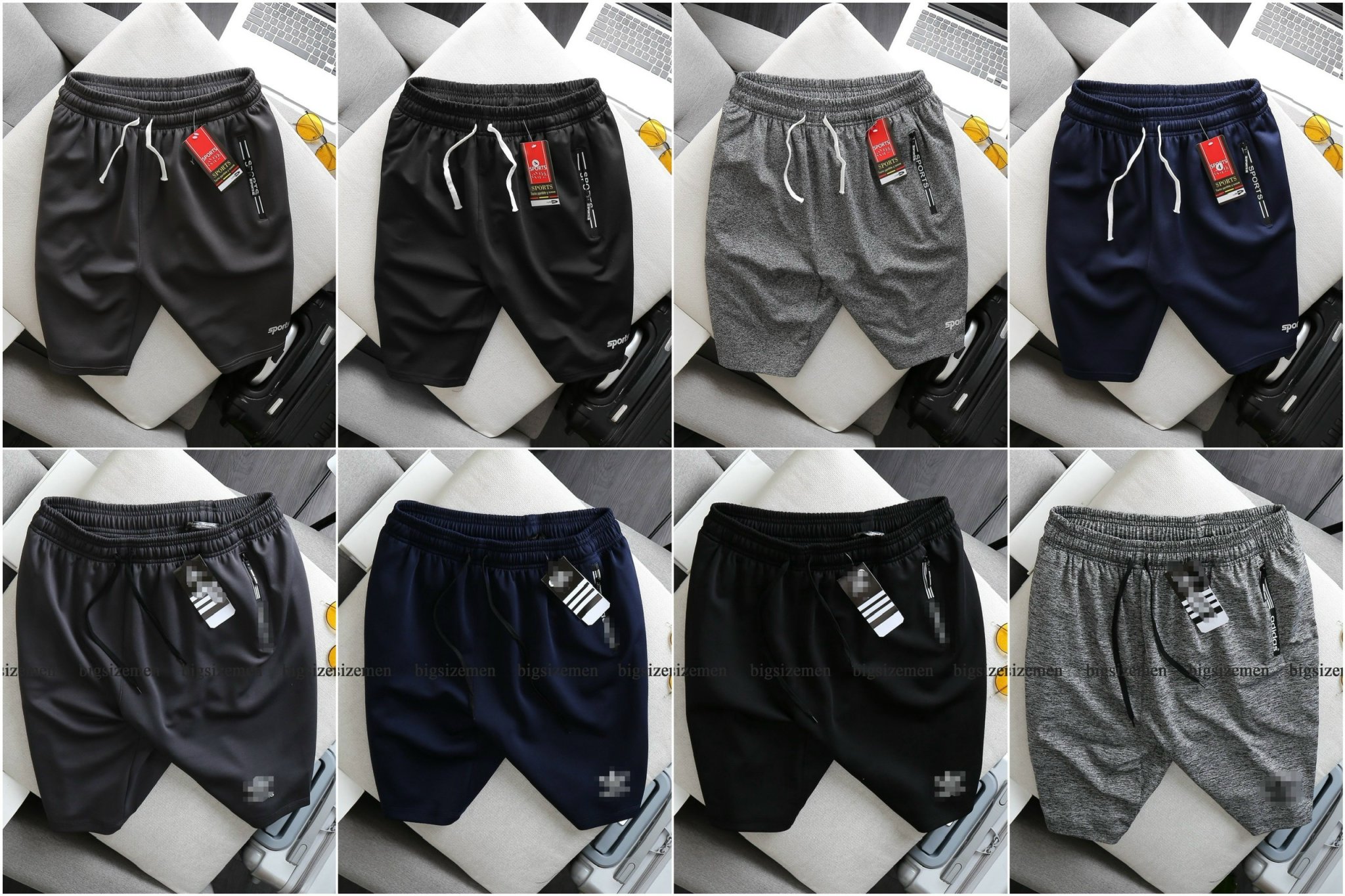 Quần thun short nam size lớn bigsize vải thun UMI cao cấp thấm hút nhiều màu - 80-140kg