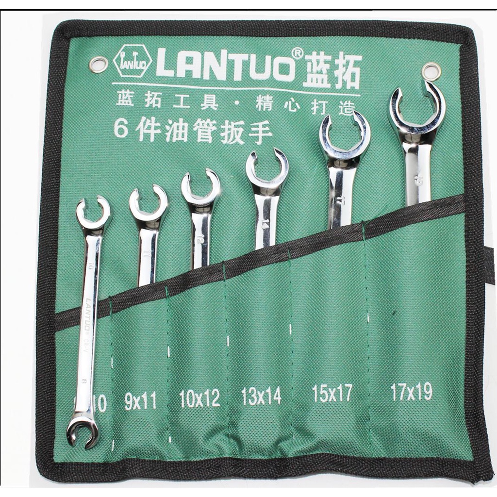 Bộ cờ lê tháo, mở ống tuy ô dầu 6 chi tiết không gỉ và không bám dầu