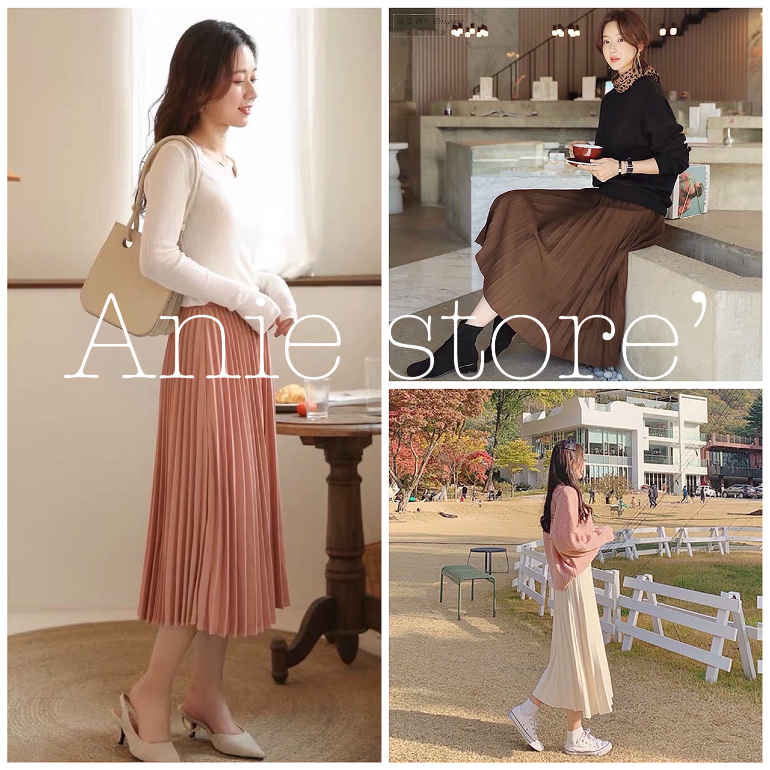 Chân Váy Xếp Ly Dài 🦋FREESHIP🦋 Váy Nữ Dập Ly Trơn Dài Dáng Hàn 4 Màu