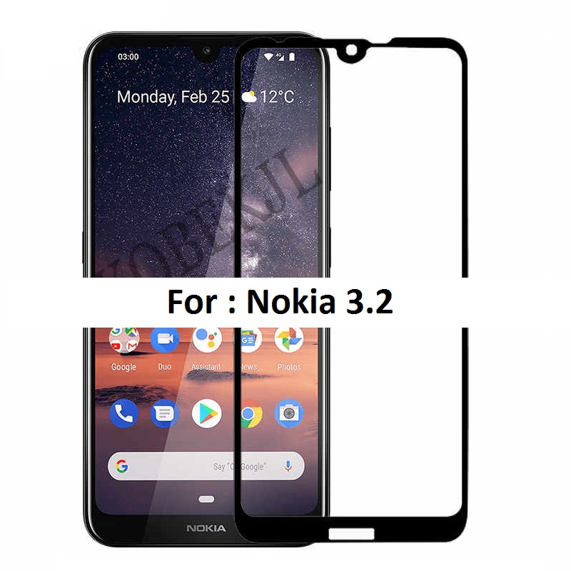 [FULL-ĐEN] Miếng kính cường lực Full viền màn hình điện thoại Nokia 3.2