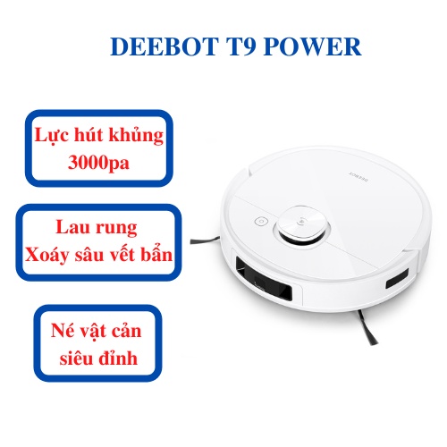 Robot hút bụi lau nhà ecovacs deebot t9 power - hàng trưng bày mới 99%
