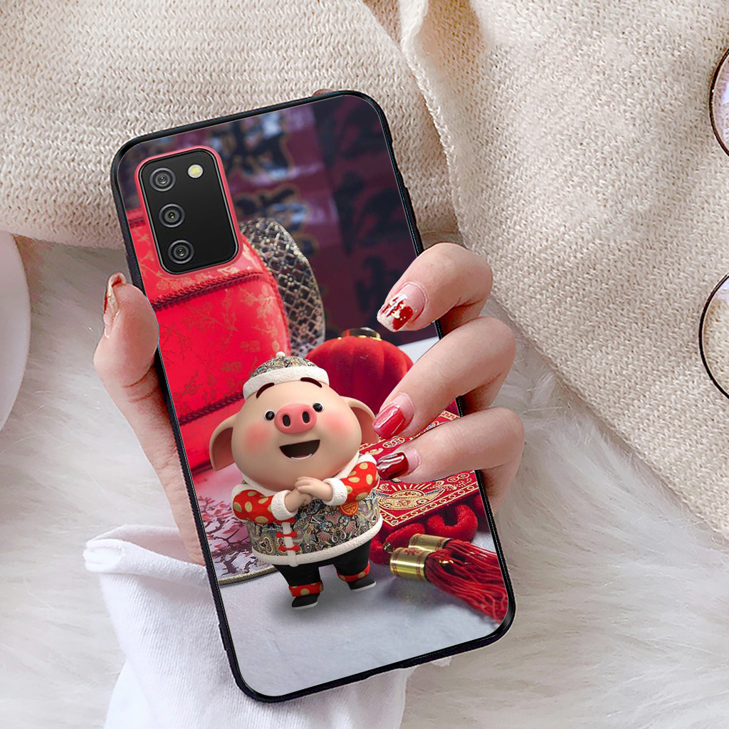 [HCM]Ốp lưng iCase dành cho Samsung Galaxy A02S viền dẻo TPU BST Pig Cute