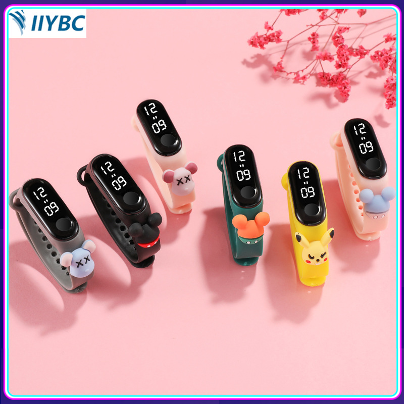 Dẫn đầu Trẻ Em Thể Thao đồng Hồ Hoạt Hình Hoạt Hình đồng Hồ Dẫn đầu Không Thấm Nước Búp Bê Cảm ứng Học Sinh đồng Hồ điện Tử