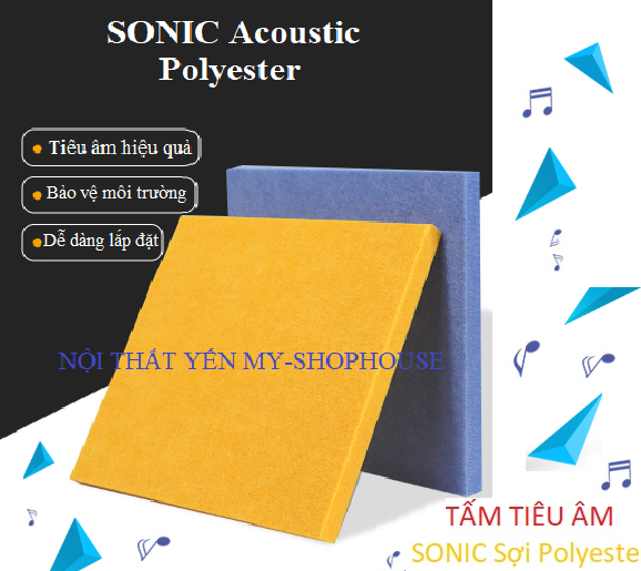 TẤM TIÊU ÂM.CÁCH ÂM NỈ Acoustic Sonic Chống Cháy.Kích thước 1 Tấm 30*30cm dày 9mm