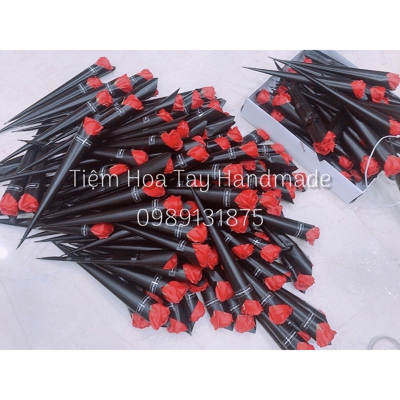 Combo 20 hoa sáp thơm hình ốc quế