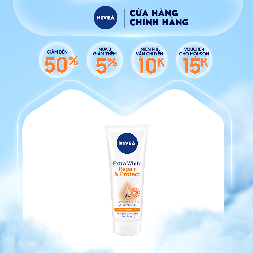 Tinh chất dưỡng thể dưỡng trắng nivea giúp phục hồi và chống nắng nivea 180ml - 88314