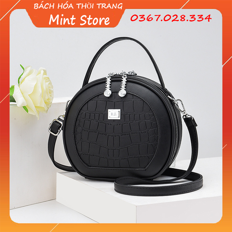 Túi tròn nữ đeo chéo circle cao cấp size 19 cm thời trang pk 134