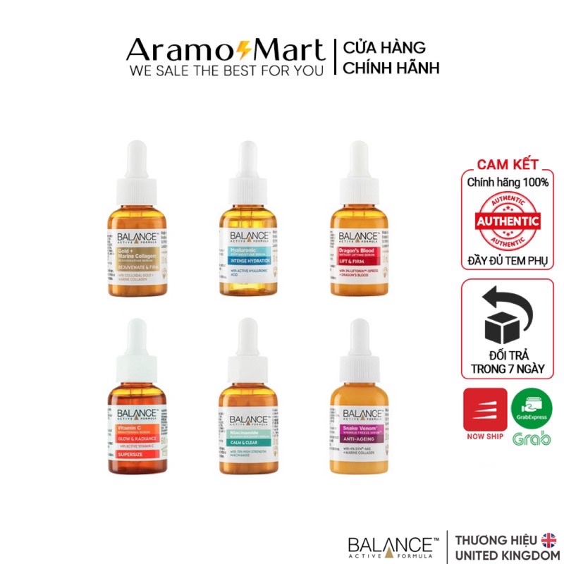 Tinh chất dưỡng trắng da, mờ thâm Balance Active Formula Vitamin C Brightening Serum 30ml ＊AramoMart＊