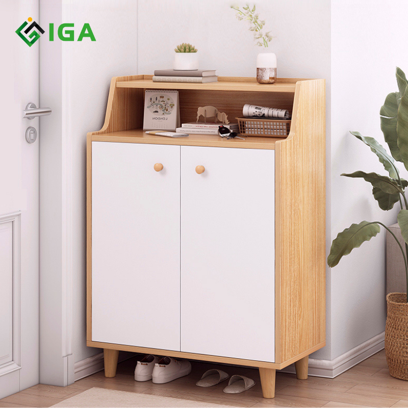 Tủ giày thông minh, tủ giày gỗ có hộc đựng đồ phía trên Mutil Functional phong cách Nordic - GP170