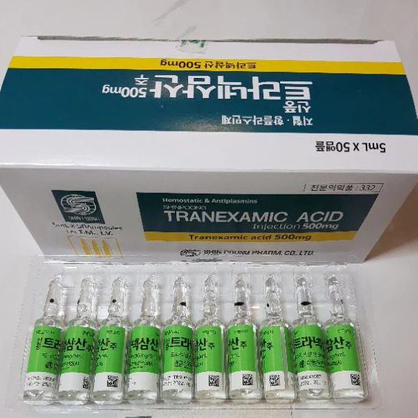 Cấy meso giảm nám tranexamic acid 500mg hộp 50 ống x 5ml của hàn quốc transamin mix prp