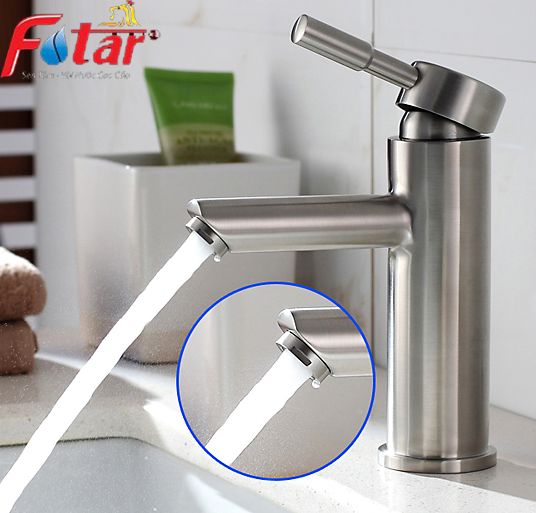 Vòi Rửa Mặt Lavabo Nóng Lạnh INOX 304 N3011 Fotar và 2 dây VÒI ĐIẾU NÓNG LẠNH vòi lavabo