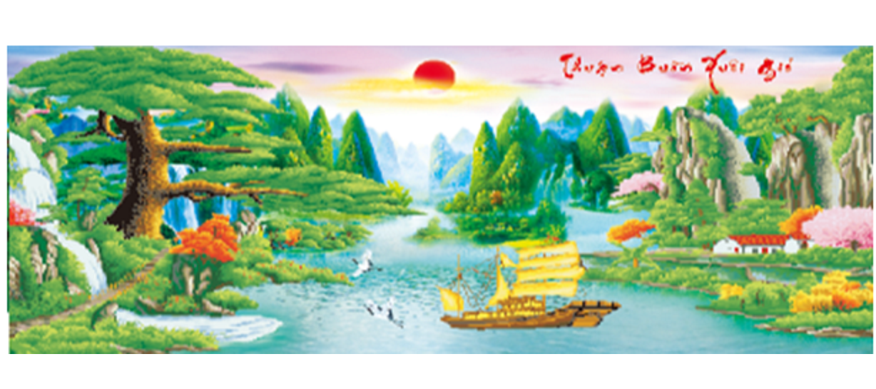 Tranh đính đá thuận buồm xuôi gió-DD9188