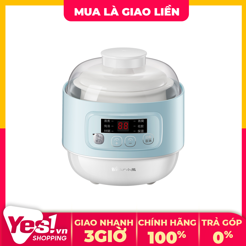 Nồi nấu chậm bear 0.8 lít ddz-a08g2 - bảo hành chính hãng - voucher 10% lên đến 800k