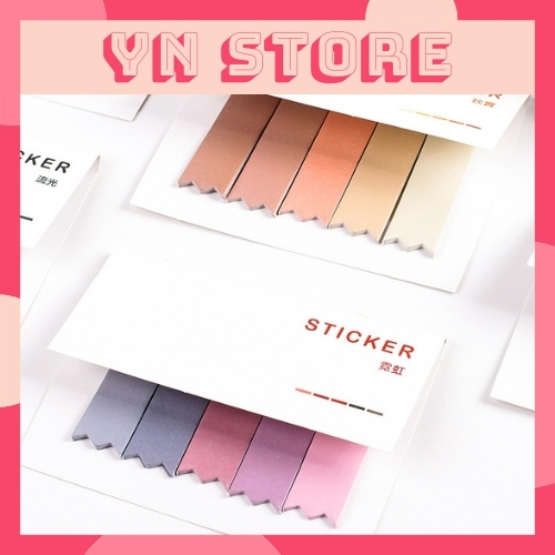 Giấy Nhớ Trang, giấy đánh dấu trang Gradient Nhiều Màu Sắc