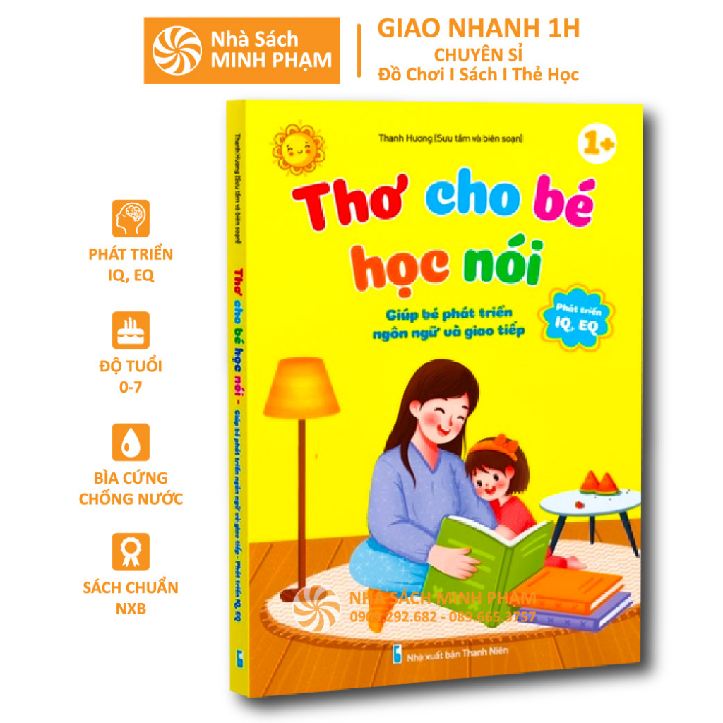 Sách - Thơ Học Nói Cho Bé Phát Triển IQ, EQ - Bìa Cứng