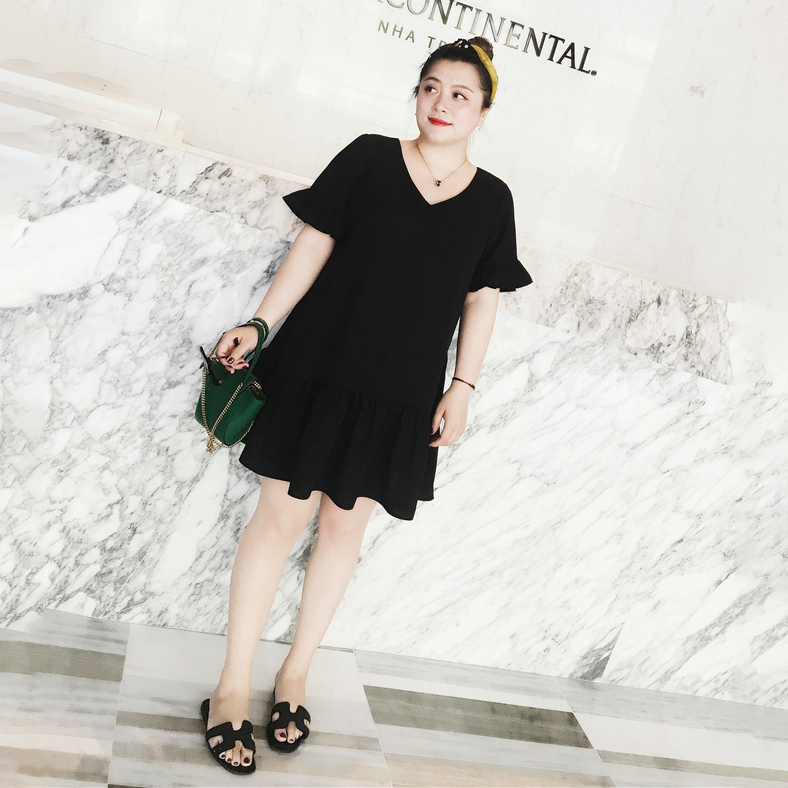 Váy cổ tim lưng đan dây vbeo069