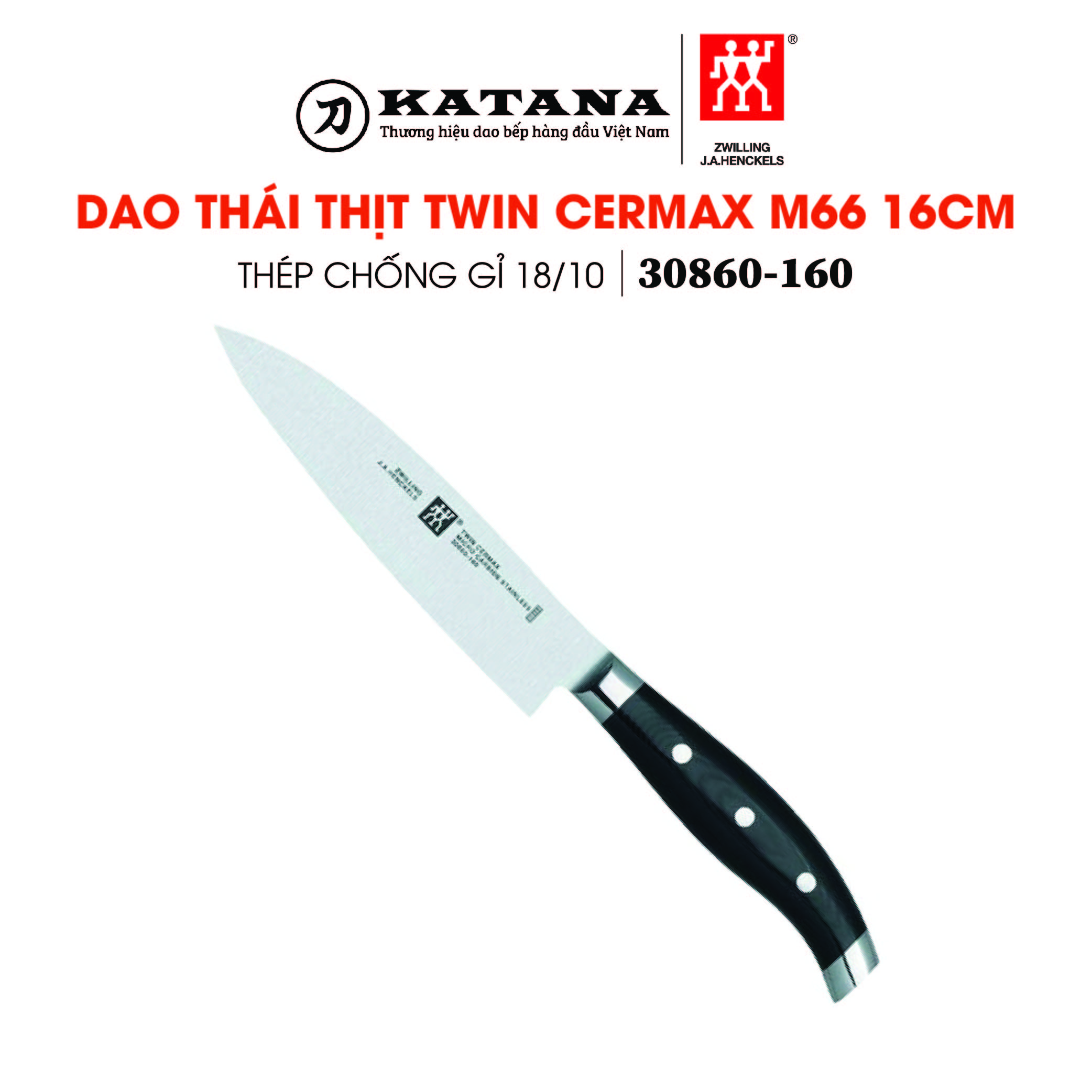 Zwilling - dao thái thịt twin cermax m66 - 16cm