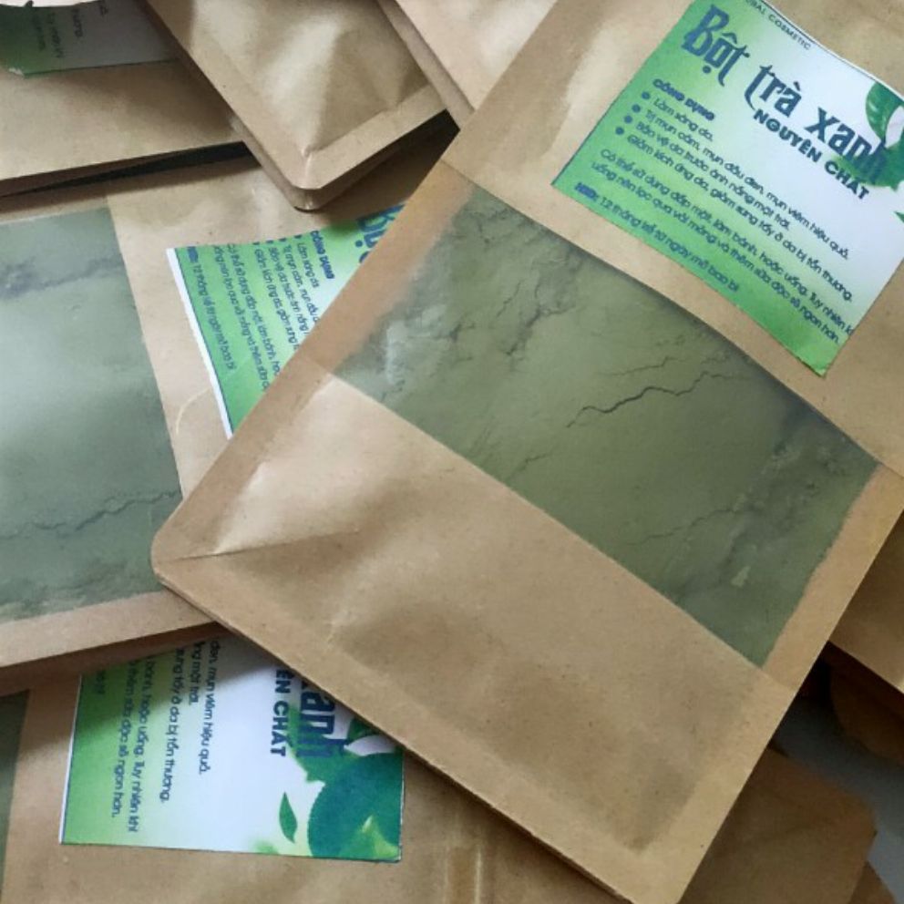 [HCM]Bột trà xanh nguyên chất Thái Nguyên 100% gói 100gr
