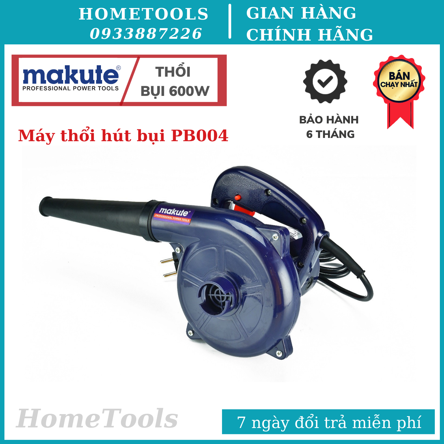 Máy thổi hút bụi 2 chế độ makute pb004 công suất 600w