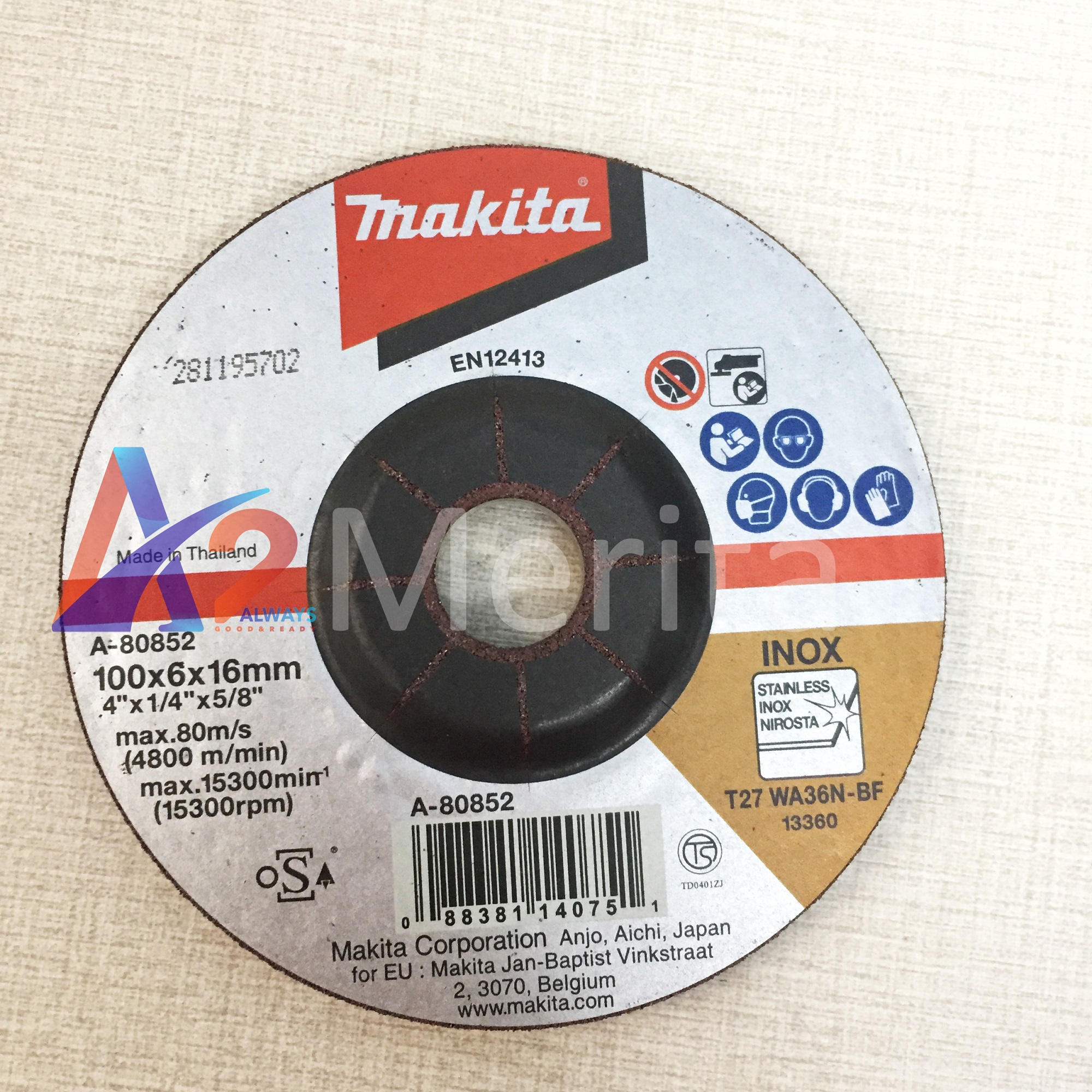 Combo 10 đá mài inox 100x6x16mm makita a-80852