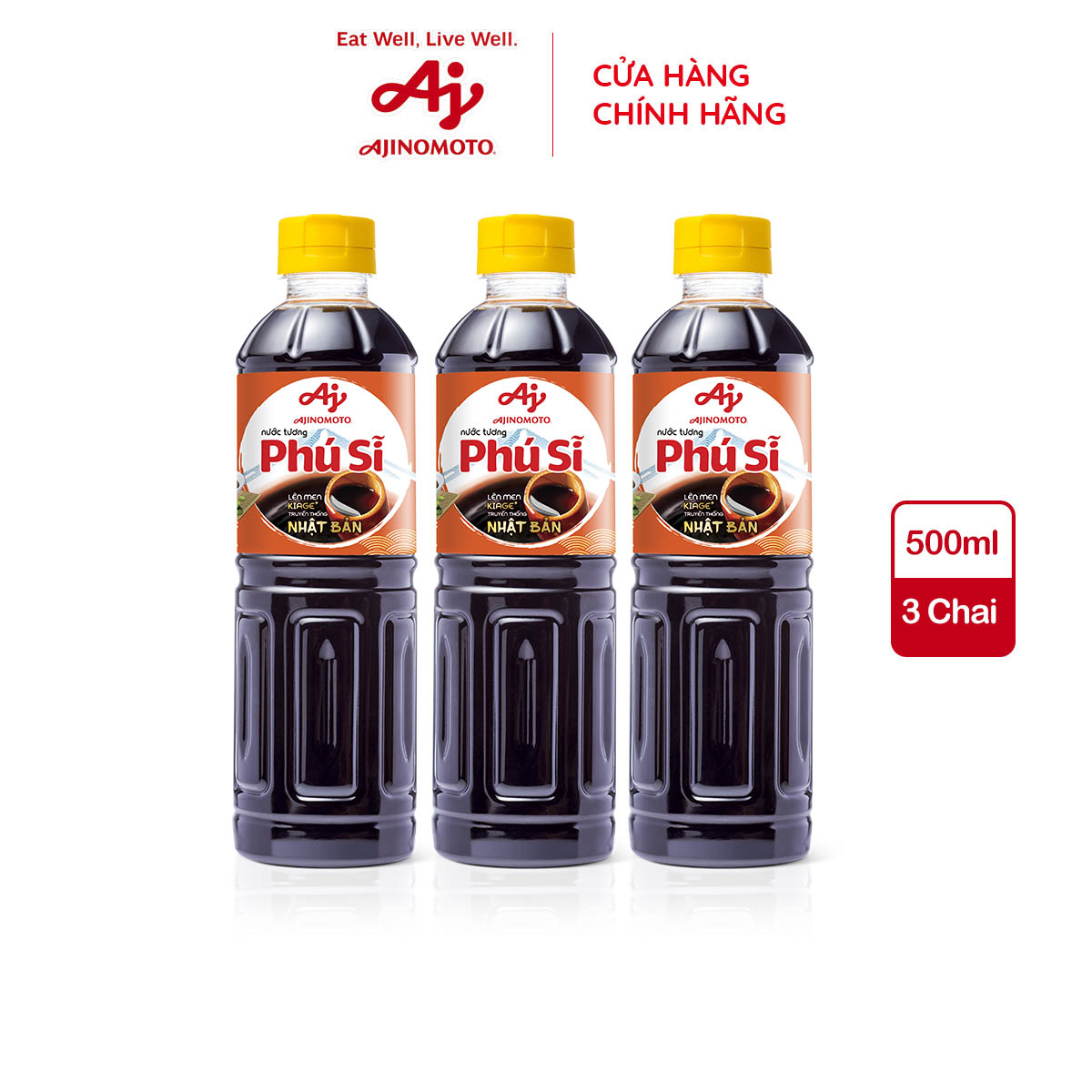 Combo 3 Chai Nước Tương "Phú Sĩ" 500ml/Chai
