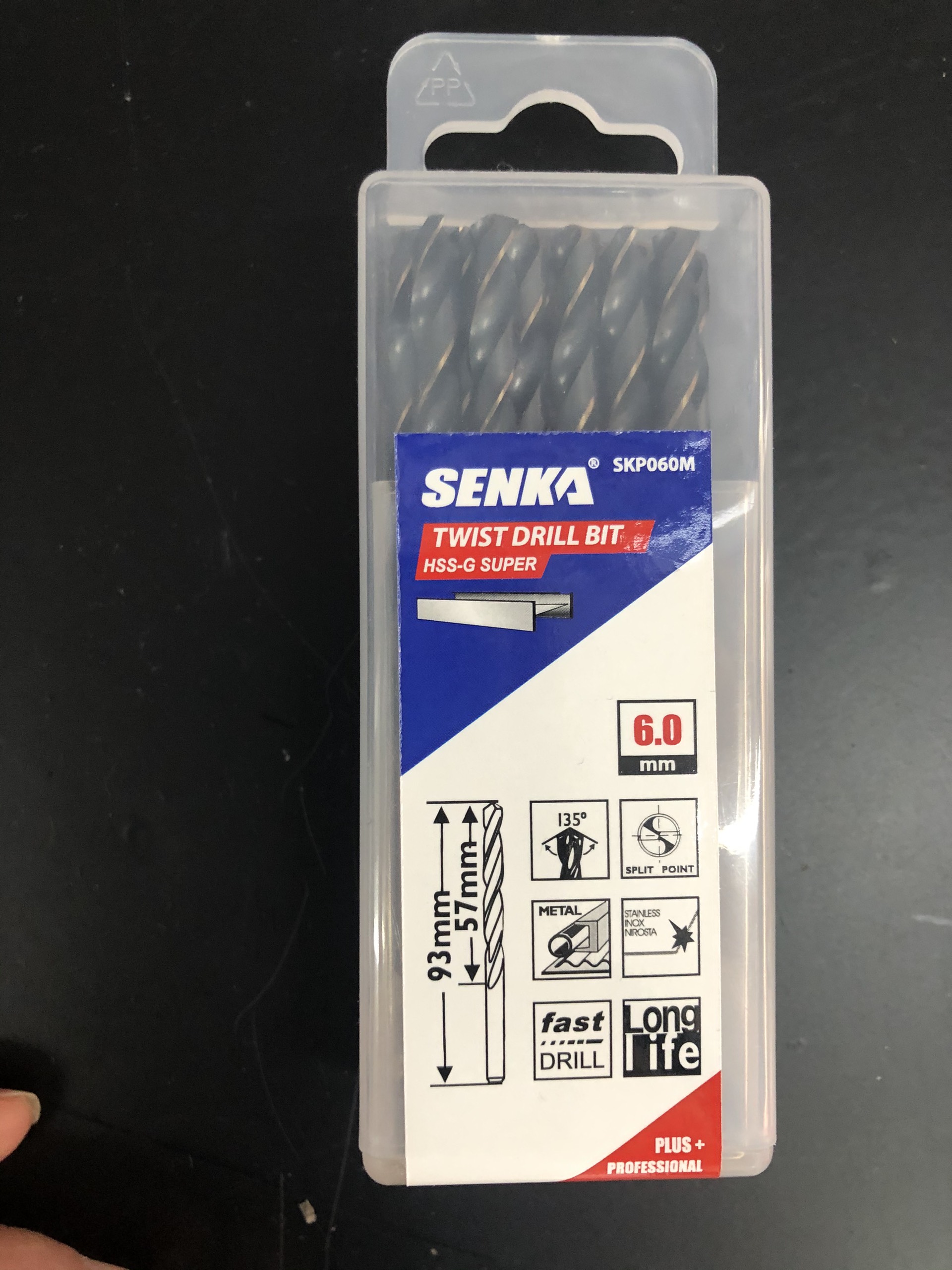 1mm - 1 hộp 20 mũi khoan Thép Inox hiệu SENKA Vàng đen cao cấp Công nghệ Đức