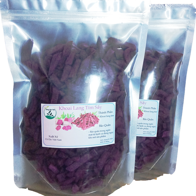 0.5kg Lang tím sấy, 100% thành phần thiên nhiên, thơm ngọt, không hóa chất, phẩm màu, đảm bảo vệ sinh an toàn thực phẩm
