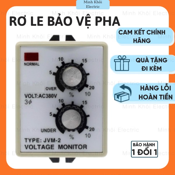 Rơ le bảo vệ pha JVM-2, relay bảo vệ pha Camsco JVM-2, rơ le bảo vệ mất pha, cao áp, thấp áp JVM2, relay bảo vệ điện áp camsco jvm2,rờ le chống mất pha