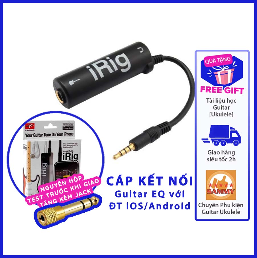 [HCM] iRig chuyển đổi thu âm guitar vào điện thoại - chất như phòng thu chuyên nghiệp