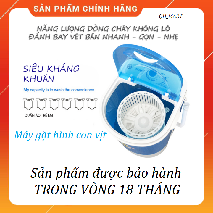 Máy giặt mini tự động chạy điện vịt con phù hợp nhà có trẻ sơ sinh - Máy giặt ký túc xá hộ gia đình