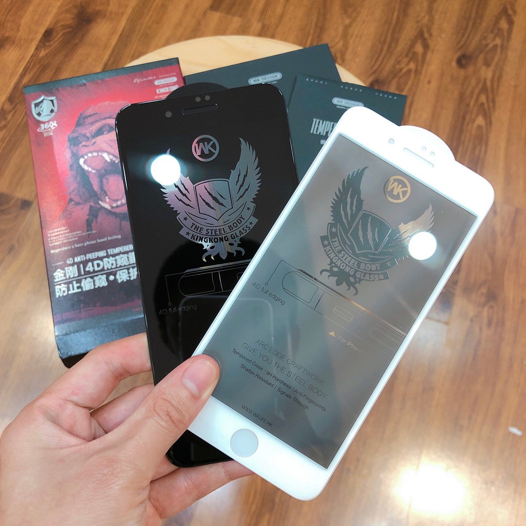 Kính Cường Lực 4D Kingkong Chống Nhìn Trộm Iphone 12 / 12 Pro Max / 7P / 8P / X / XS / Xs Max / 11 / 11 Pro / PRO MAX