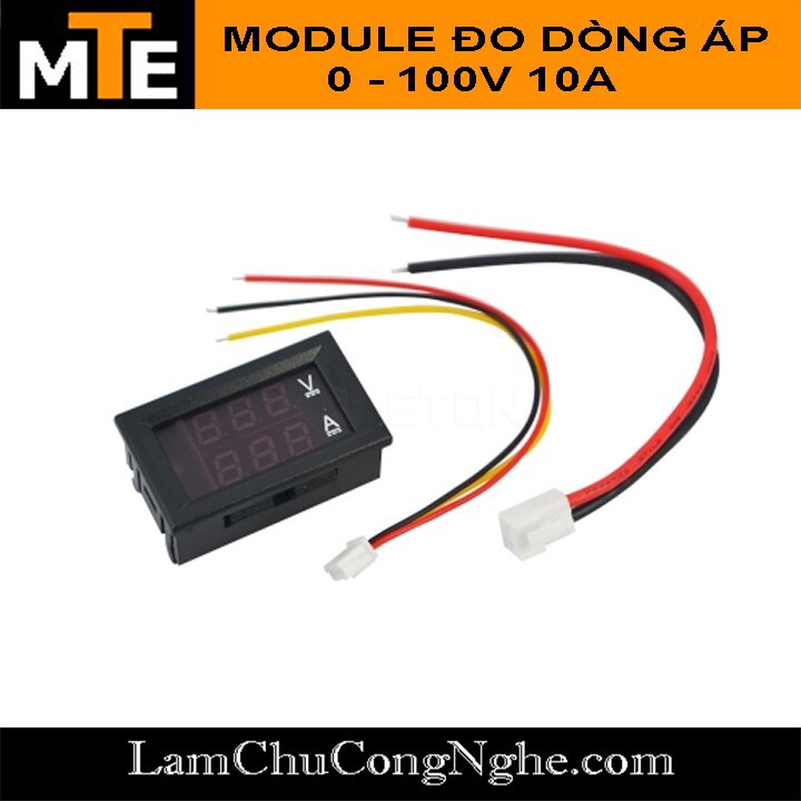 Đồng hồ led đo dòng-áp dc 100v 10a đồng hồ điện tử kỹ thuật số